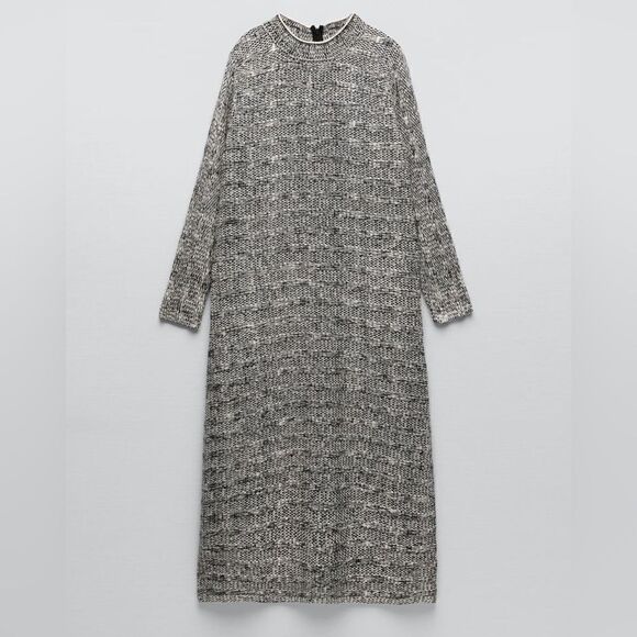 Zara Knit Midi Dress New - Picture 7 of 7